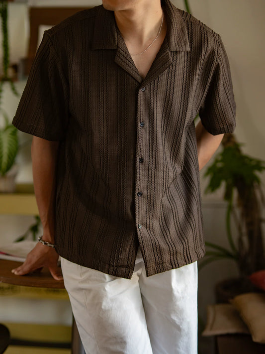 オープンブラウンシャツ