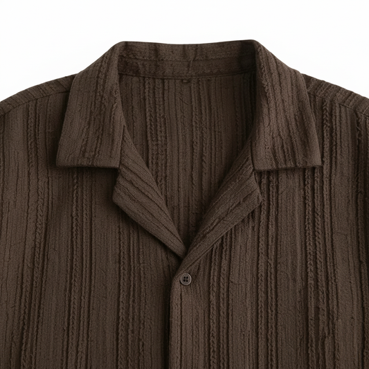 オープンブラウンシャツ