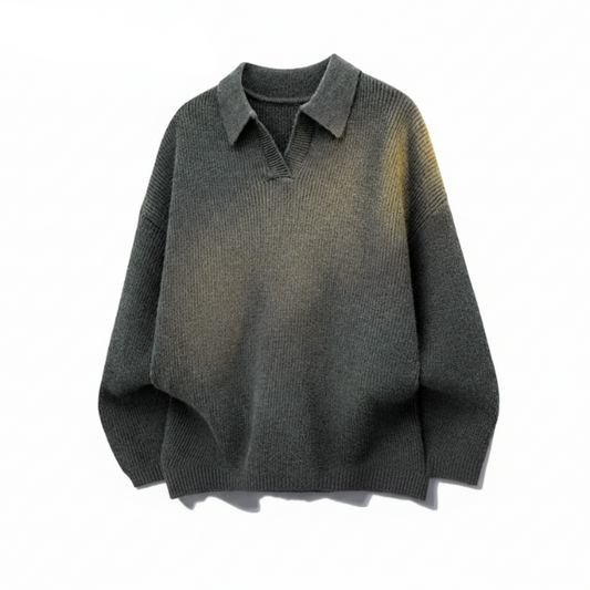 オーバーサイズVネックニット