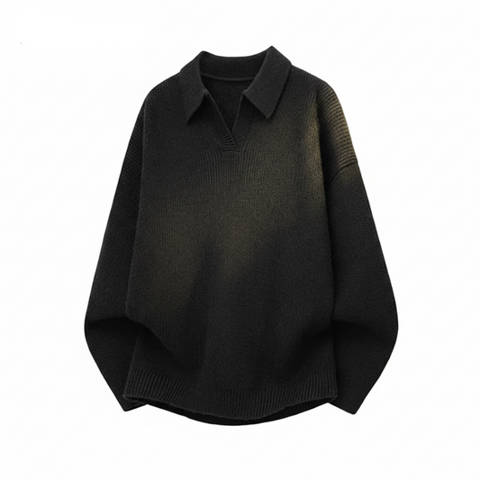 オーバーサイズVネックニット